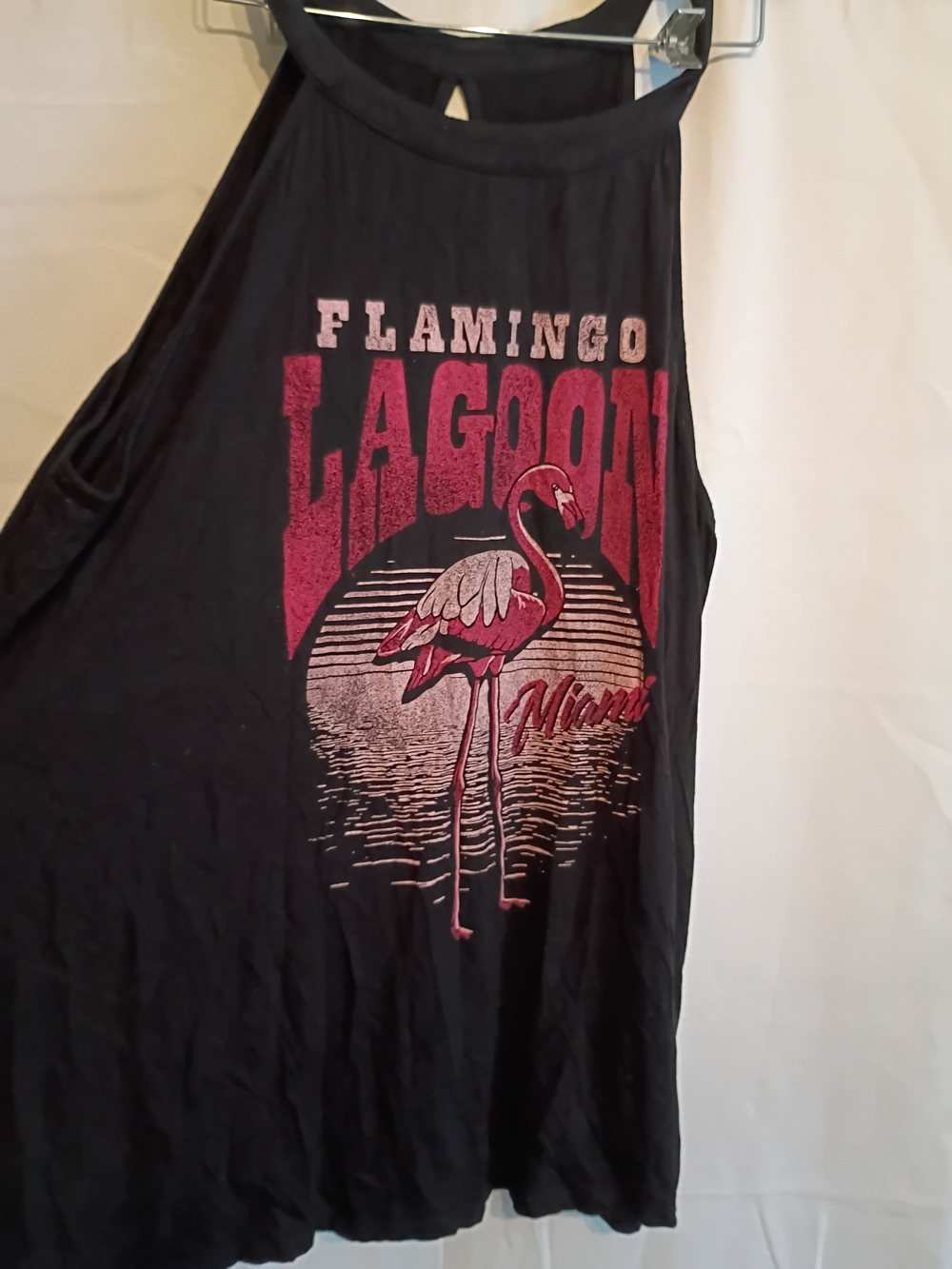 Torrid Black Super Soft Knits Tank Top Size 3 With Cute Flamingo On Front - Picture 6 of 7